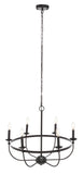 Safavieh Lannan Chandelier Black Steel CHA7007A