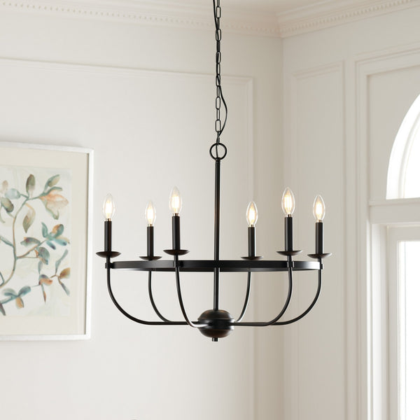 Safavieh Lannan Chandelier Black Steel CHA7007A