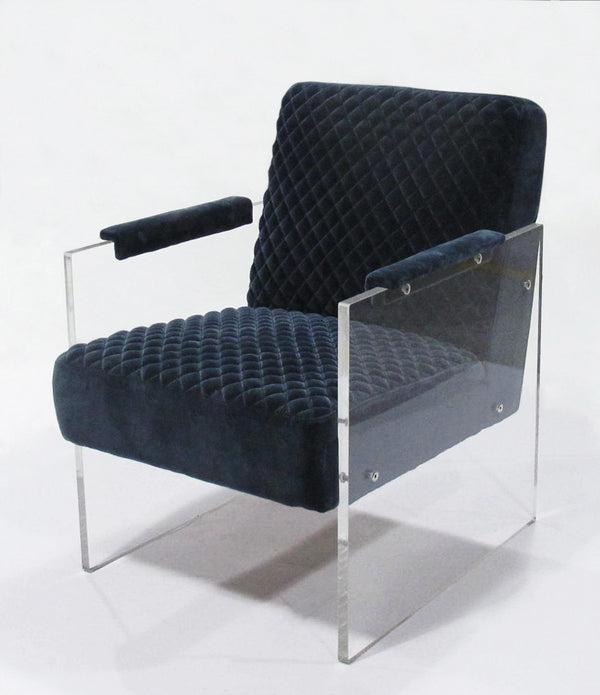 pasargad tribecca collection acrylic velvet accentchair navy CHAIR 139 1 