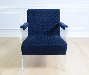 pasargad tribecca collection acrylic velvet accentchair navy CHAIR 139 1 