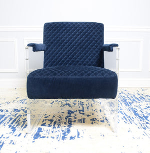 pasargad tribecca collection acrylic velvet accentchair navy CHAIR 139 1 