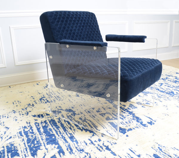 pasargad tribecca collection acrylic velvet accentchair navy CHAIR 139 1 