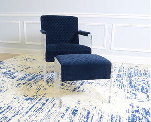 pasargad tribecca collection acrylic velvet accentchair navy CHAIR 139 1 