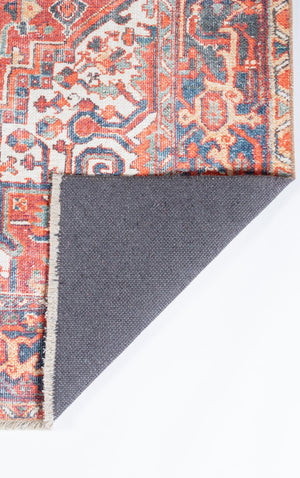 Momeni Chandler CHN-1 Machine Made Traditional Medallion Indoor Area Rug Red 9'6" x 12'6" CHANDCHN-1RED96C6