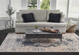 Momeni Chandler CHN-6 Machine Made Traditional Medallion Indoor Area Rug Navy 9'6" x 12'6" CHANDCHN-6NVY96C6