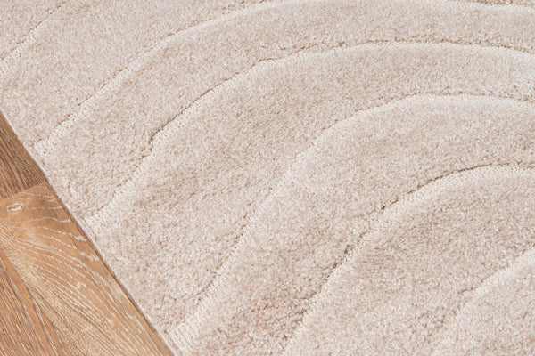 Momeni Charlotte CHA-1 Machine Made Modern Solid, Wave, Shag Indoor Area Rug Beige 8'6" x 11'6" CHARLCHA-1BGE86B6