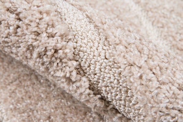 Momeni Charlotte CHA-1 Machine Made Modern Solid, Wave, Shag Indoor Area Rug Beige 8'6" x 11'6" CHARLCHA-1BGE86B6