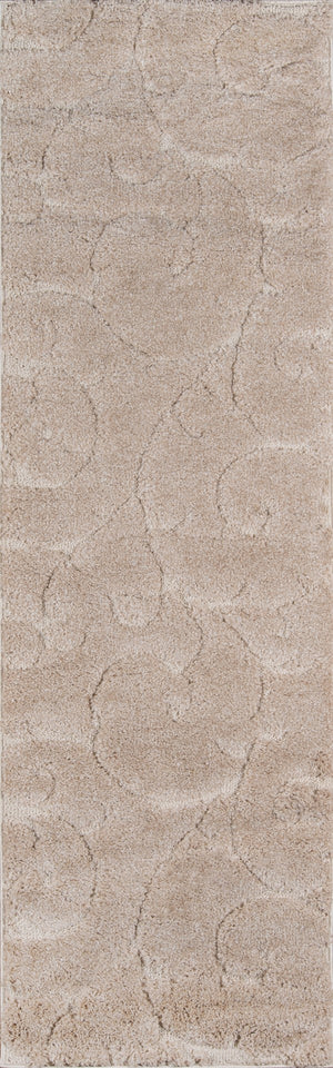 Momeni Charlotte CHA-3 Machine Made Modern Shag, Solid Indoor Area Rug Beige 8'6" x 11'6" CHARLCHA-3BGE86B6