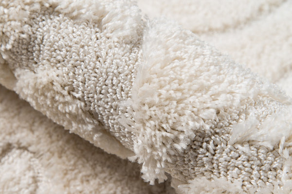 Momeni Charlotte CHA-3 Machine Made Modern Shag, Solid Indoor Area Rug Ivory 8'6" x 11'6" CHARLCHA-3IVY86B6