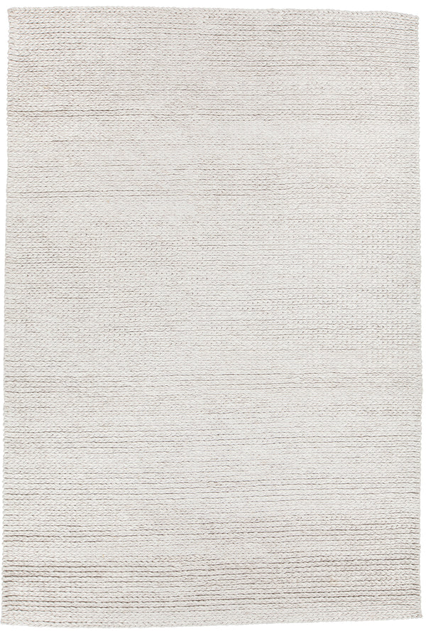 Chandra Rugs Chloe 70% Wool + 30% Viscose Hand-Woven Contemporary Rug Silver 9' x 13'