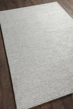 Chandra Rugs Chloe 70% Wool + 30% Viscose Hand-Woven Contemporary Rug Silver 9' x 13'