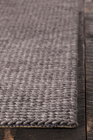 Chandra Rugs Chloe 70% Viscose + 30% Wool Hand-Woven Contemporary Rug Grey 9' x 13'
