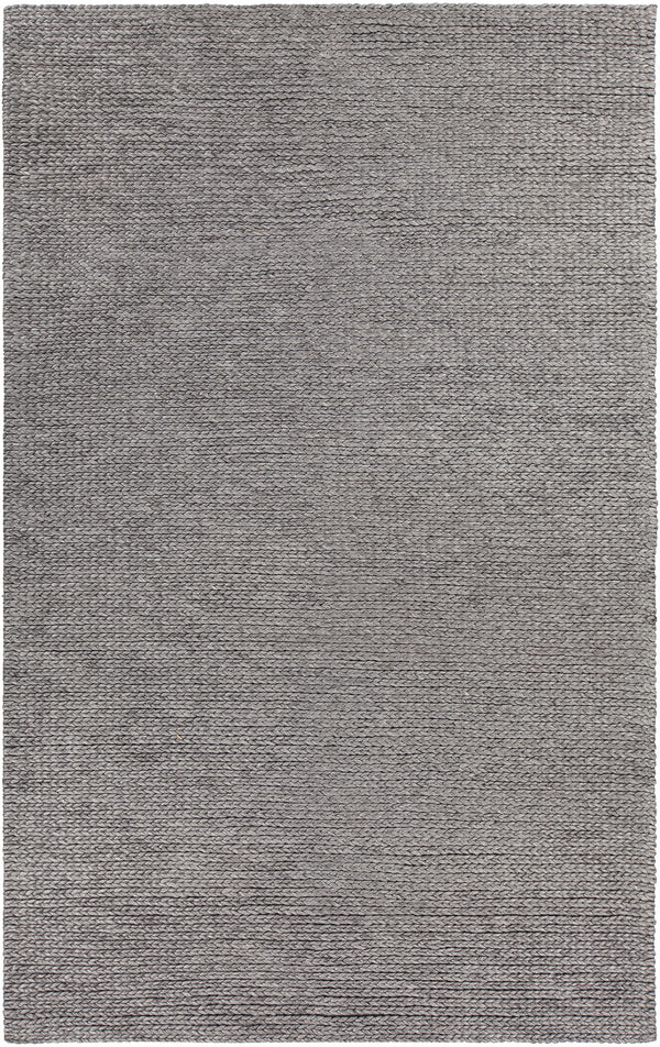 Chandra Rugs Chloe 70% Viscose + 30% Wool Hand-Woven Contemporary Rug Grey 9' x 13'