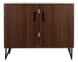 Pine Retro 2-Door Modular TV Unit - Stylish Storage with Vintage Charm & Gold Accents for Modern Homes