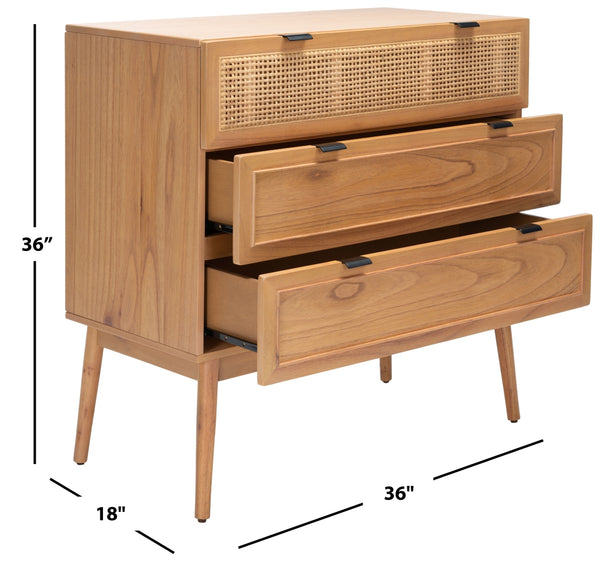 Baisley 3 Drawer Rattan Chest 