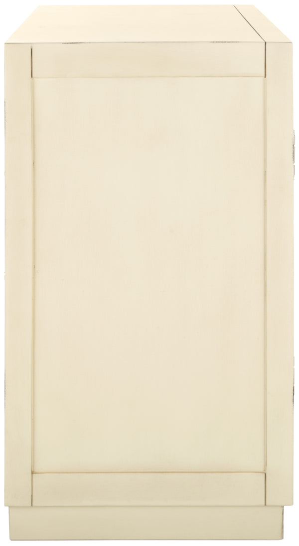 Kaia 2-Door Chest: Luxurious Storage Solution with Glamorous Mirror Panels and Chic Nickel Accents