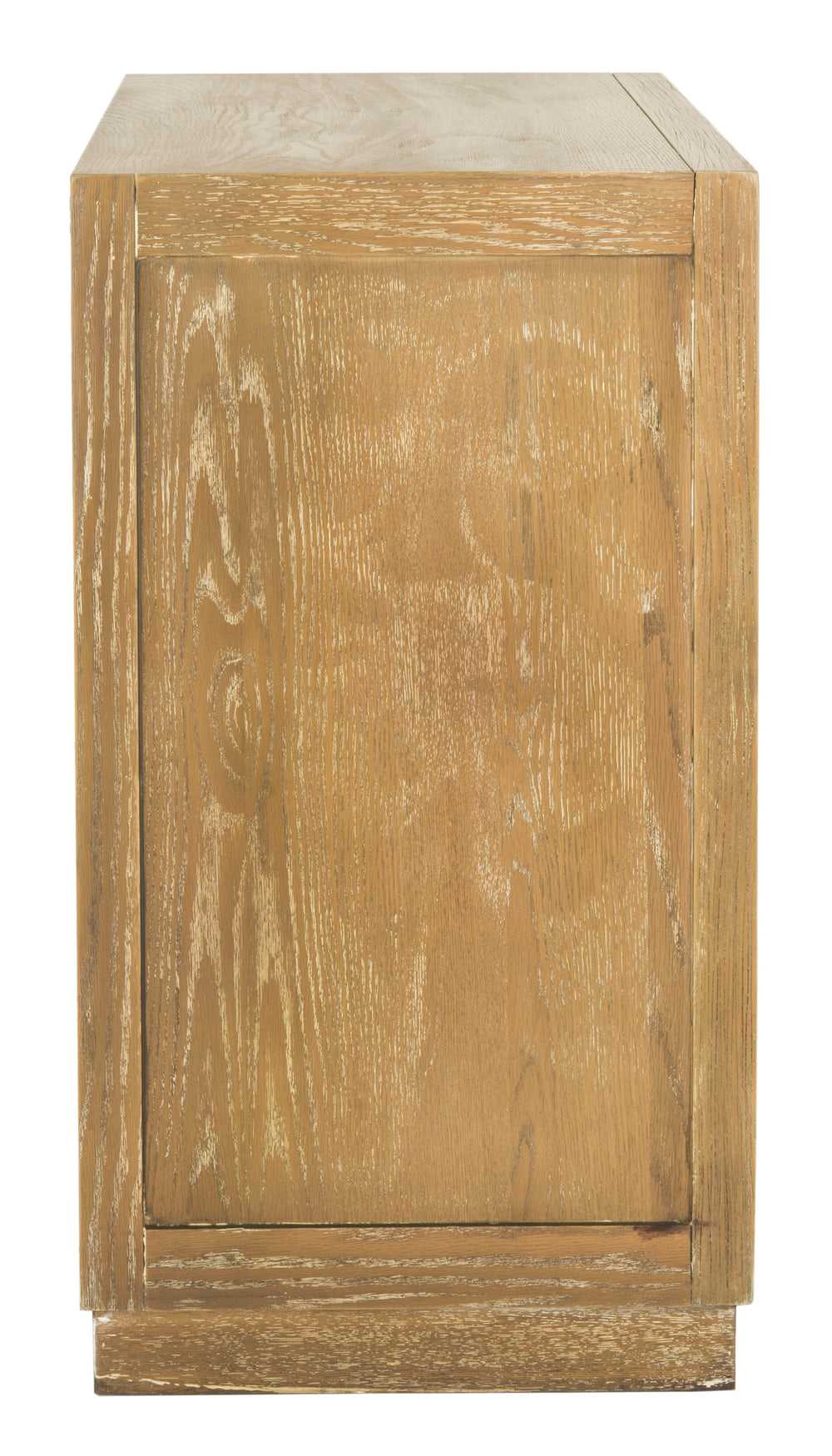 Erin 2 Door Chest - Elegant Rustic Oak Design with Luxurious Mirror Panels and Copper Accents