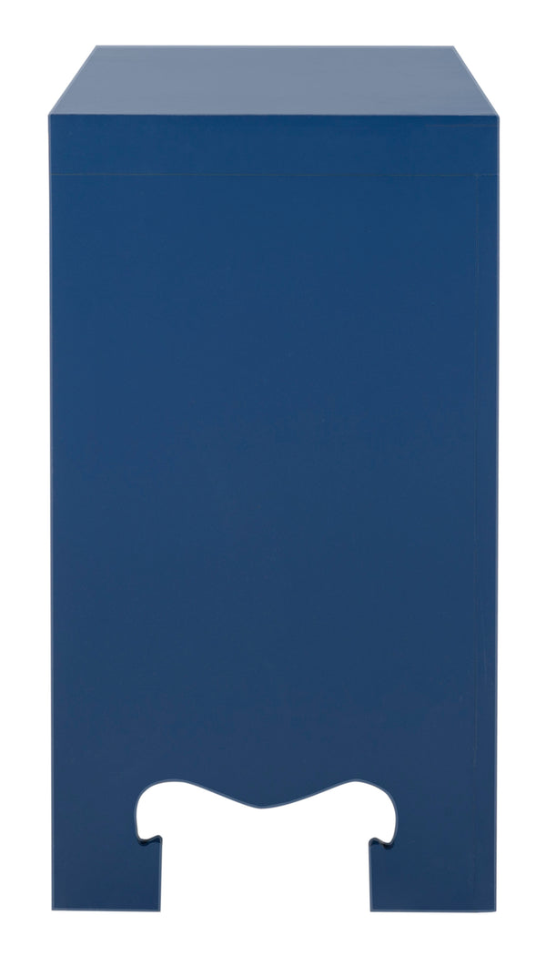 Dion Contemporary 3-Drawer Chest with Minimalist Asian Curves and Elegant Gold Ring Pulls