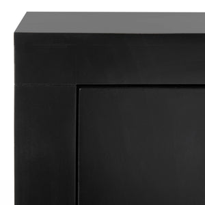 Dion Contemporary 3-Drawer Chest with Minimalist Asian Curves and Elegant Gold Ring Pulls