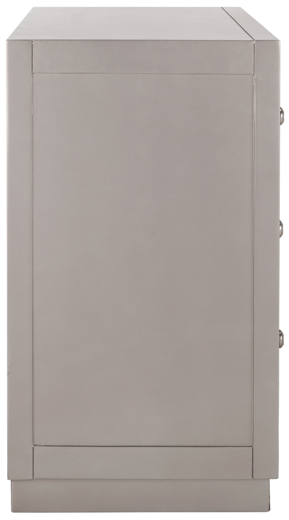 Basie Modern 3 Drawer Chest - Luxurious Minimalist Storage with Mirror Finish and Nickel Hardware