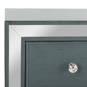 Basie Modern 3 Drawer Chest - Luxurious Minimalist Storage with Mirror Finish and Nickel Hardware