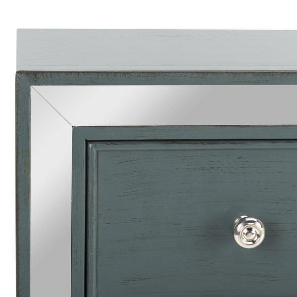Basie Modern 3 Drawer Chest - Luxurious Minimalist Storage with Mirror Finish and Nickel Hardware