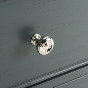 Basie Modern 3 Drawer Chest - Luxurious Minimalist Storage with Mirror Finish and Nickel Hardware