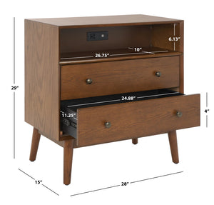Safavieh Scully 2 Drawer 1 Shelf Chest W/ Usb CHS6417C