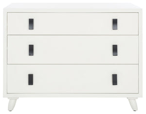 Safavieh Blaize 3 Drawer Chest White Wood CHS6601C