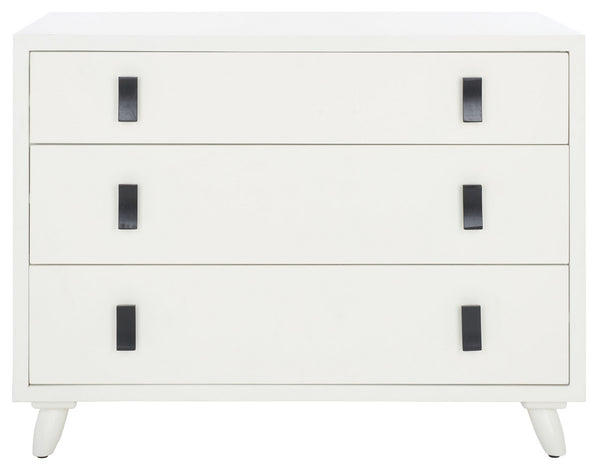 Safavieh Blaize 3 Drawer Chest White Wood CHS6601C