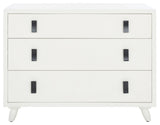 Safavieh Blaize 3 Drawer Chest White Wood CHS6601C