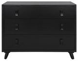 Safavieh Blaize 3 Drawer Chest Black Wood CHS6601D