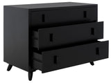 Safavieh Blaize 3 Drawer Chest Black Wood CHS6601D