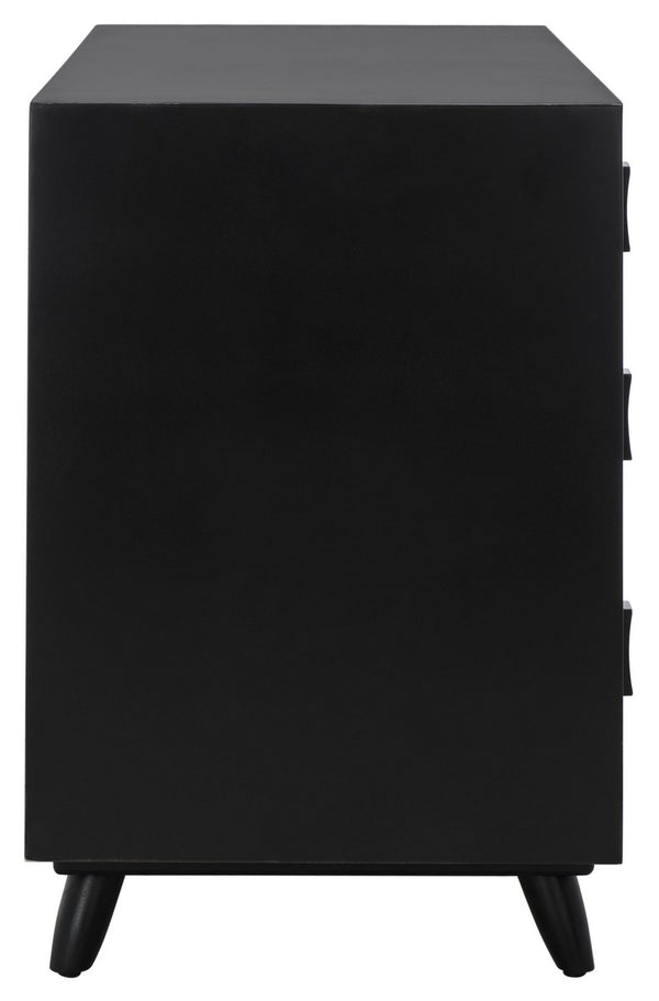 Safavieh Blaize 3 Drawer Chest Black Wood CHS6601D