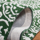 Chatham 712  Hand Tufted 50% Fine Indian Wool, 50% Viscose Rug Green / Ivory