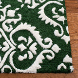 Chatham 712  Hand Tufted 50% Fine Indian Wool, 50% Viscose Rug Green / Ivory