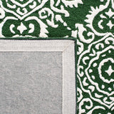 Chatham 712  Hand Tufted 50% Fine Indian Wool, 50% Viscose Rug Green / Ivory