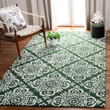 Chatham 712  Hand Tufted 50% Fine Indian Wool, 50% Viscose Rug Green / Ivory