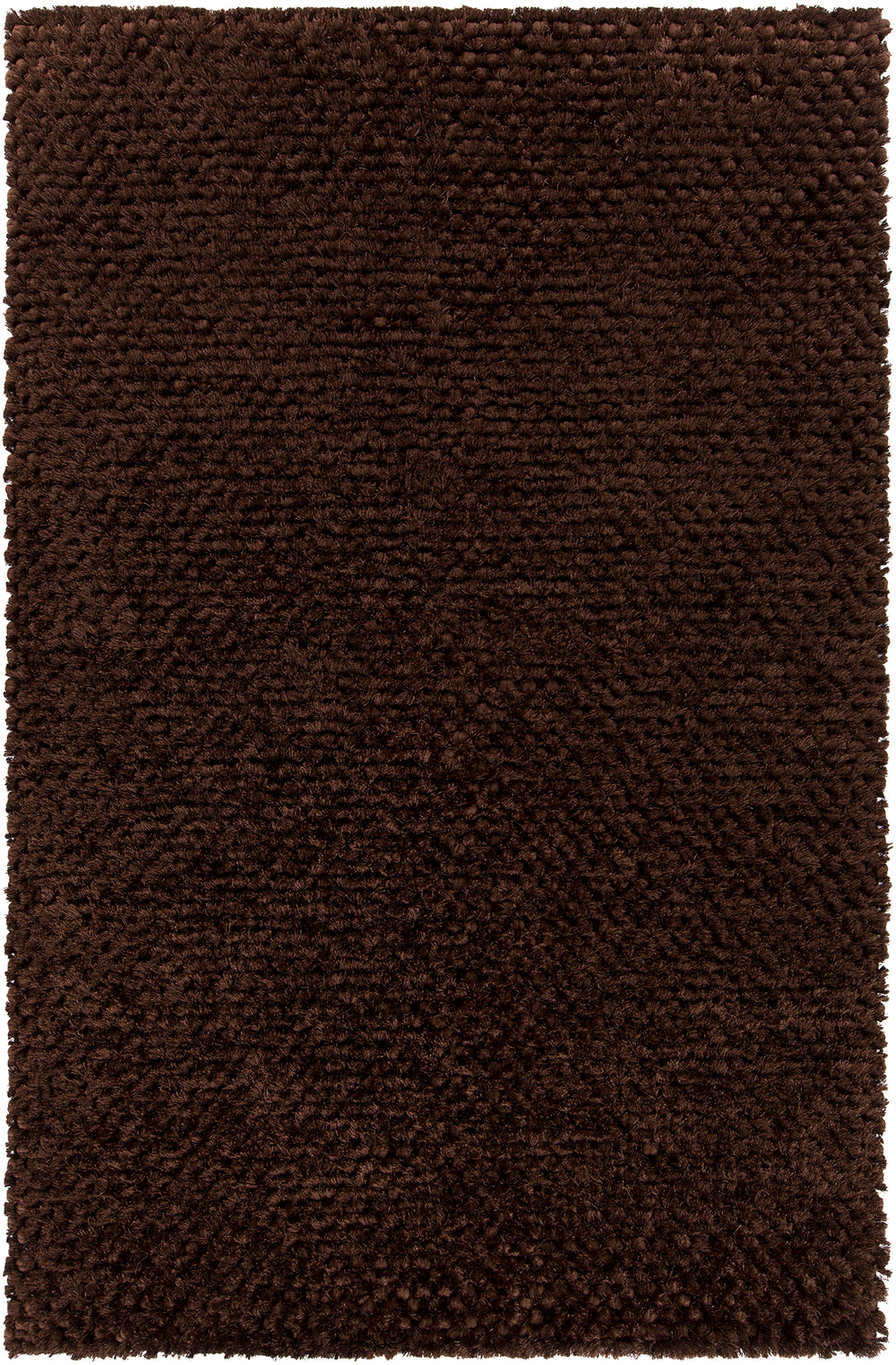 Chandra Rugs Cinzia 100% Polyester Hand-Woven Contemporary Rug Chocolate 9' x 13'