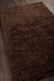 Chandra Rugs Cinzia 100% Polyester Hand-Woven Contemporary Rug Chocolate 9' x 13'