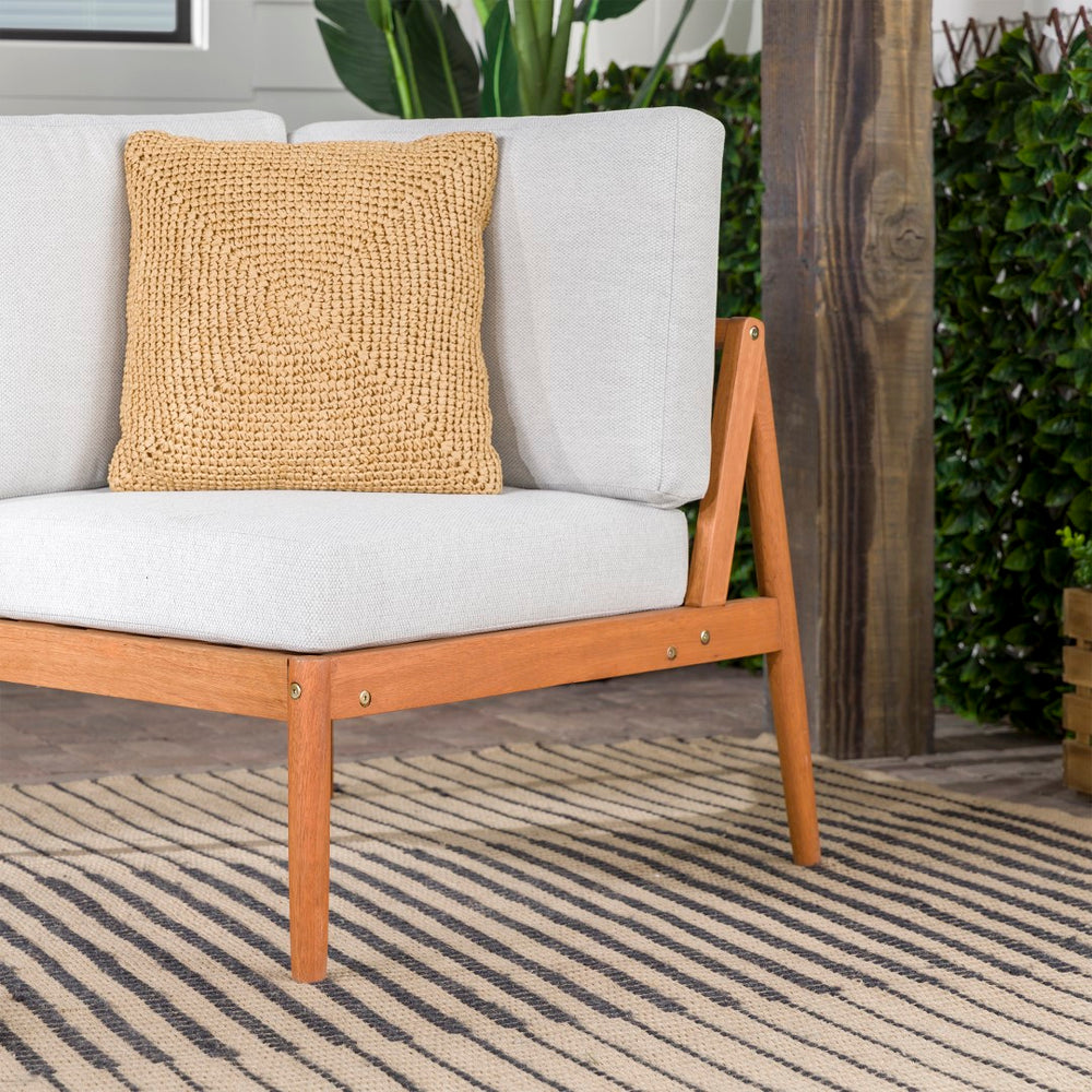 Walker Edison Circa Modern/Contemporary Modern Outdoor Spindle Style Corner Sectional CIOCSBRP