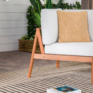 Walker Edison Circa Modern/Contemporary Modern Outdoor Spindle Style Corner Sectional CIOCSBRP