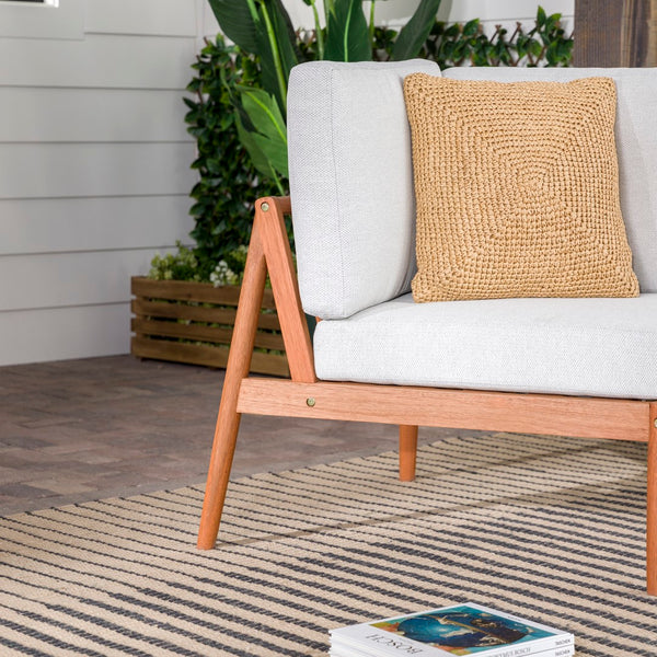 Walker Edison Circa Modern/Contemporary Modern Outdoor Spindle Style Corner Sectional CIOCSBRP