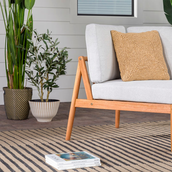 Walker Edison Circa Modern/Contemporary Modern Outdoor Spindle Style Corner Sectional CIOCSNLP