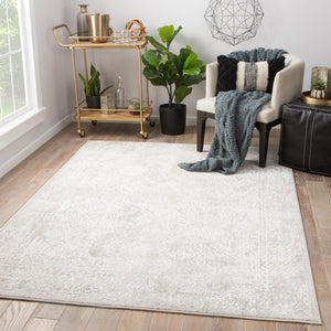 Jaipur Living Lianna Abstract Silver/ White Area Rug (12'X15')