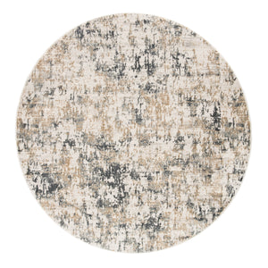 Jaipur Living Arvo Abstract White/ Dark Gray Round Area Rug (6')