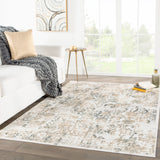 Jaipur Living Clara Floral Gray Area Rug (2'6"X8')