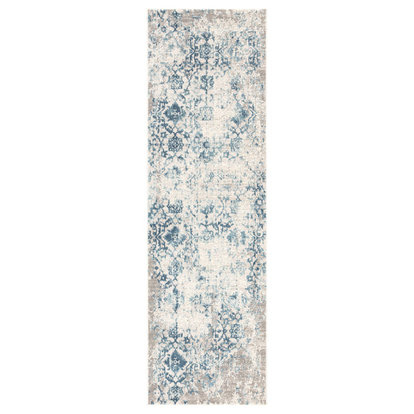 Jaipur Living Siena Damask Blue/ Ivory Runner Rug (2'6"X8')