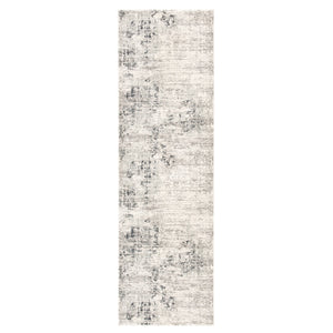 Jaipur Living Cian Abstract Gray/ Ivory Runner Rug (2'6"X8')