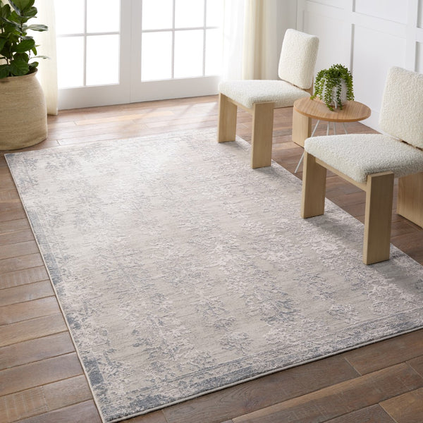 Jaipur Living Cirque Fortier CIQ47 Powerloomed Machine Made Indoor Modern Rug Silver 9'2" x 11'9"